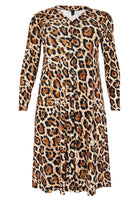 Cardigan puff sleeve LEOPARD - light brown - #4