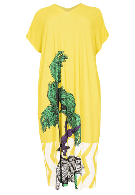 Kaftan-dress TIGER - yellow - #4