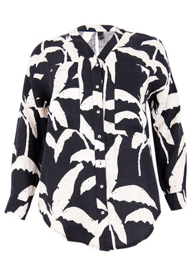 Blouse oversized PALM TREE - blue - #4