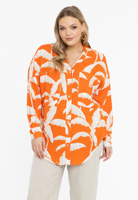 Blouse oversized PALM TREE - orange  - #1