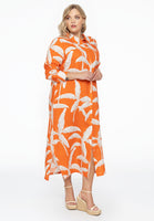 Blouse long PALM TREE - orange - #2