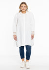 Blouse lace LINEN - white 