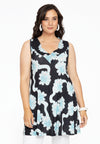 Singlet flare V-neck CALYPSO - black - #1