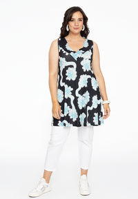 Singlet flare V-neck CALYPSO - black - #2