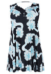 Singlet flare V-neck CALYPSO - black - #4