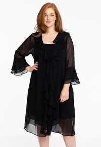 Cardi-blouse frilled VOILE - black - #1