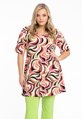 Tunic V wide bottom BONNY - pink - #1