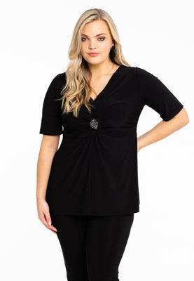 Tunic flare twisted DOLCE - black  - #1