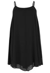 Kleid spaghetti voile - Schwarz
