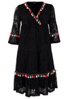 Dress pompom lace - black - #4