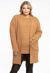 Strickjacke cocoon - mid brown