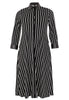 Blouse Dress Croco Collar STRIPES - black  - #4