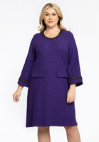 Dress Frontpocket BOUCLE - purple - #1