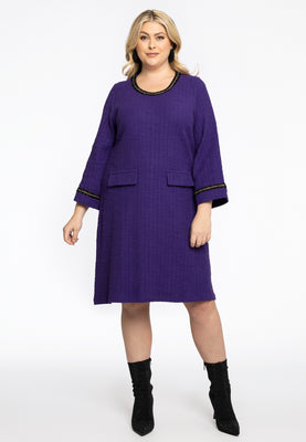 Dress Frontpocket BOUCLE - purple  - #2