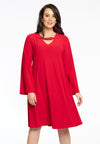Kleid a-linie mit halskette dolce - Rot