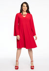 Kleid a-linie mit halskette dolce - Rot