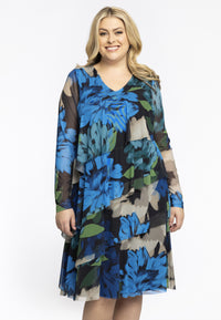 Dress Frilled ARDENNES - blue - #1