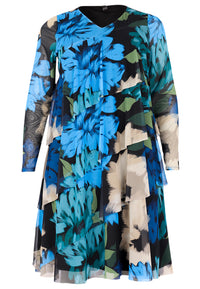 Dress Frilled ARDENNES - blue - #4