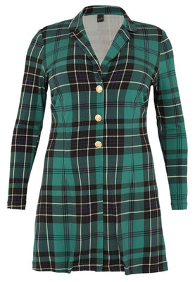 Blazer long TARTAN - green  - #4