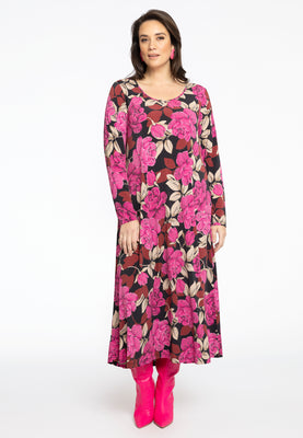 Dress A-line long ROSE - pink - #2