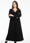 Dress long gather DOLCE - black 