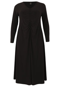 Dress long gather DOLCE - black - #4