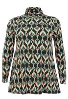 Tunic flare high collar JADE - black  - #4