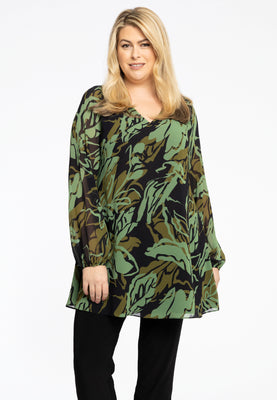 Tunic wide bottom AMAZONE - green  - #1