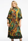 Dress long turtle neck MAUDE - green