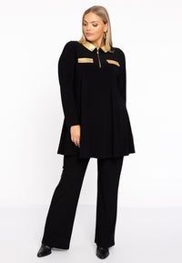 Tunic wide bottom zipper DOLCE - black - #2