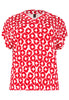 Shirt V-neck PENELOPE - red - #4