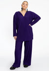 Trousers long PLISSE - purple 