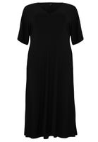 Dress V-neck PLISSE - black  - #2