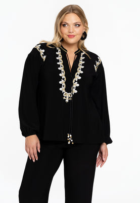 Tunic embroidery DOLCE - black  - #1