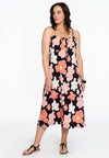 Kleid mit trägern hibiscus - Schwarz