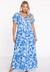 Dress long crossed MAJOLICA - light blue