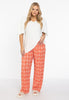 Trousers plisse SWIRL - red 