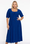 Kleid mit gesmokter taille dolce - Indigo