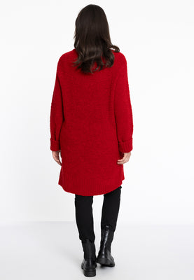 Pullover teddy high neck - red  - #3