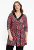 Tunic wide bottom PIED DE POULE - red 