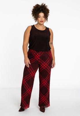 Trousers CHECK - red  - #1