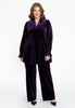 Tunic wide bottom VELOURS - purple  - #2