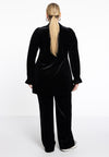 Trousers long VELOURS - black