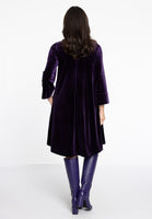 Dress V-neck VELOURS - purple - #3