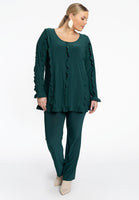 Tunic flare ruffled DOLCE - dark green - #2