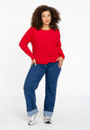 Tunic knotted bottom DOLCE - red 