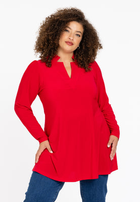 Tunic V neck DOLCE - red  - #1