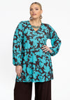 Tunic V-neck chain JONES - turquoise