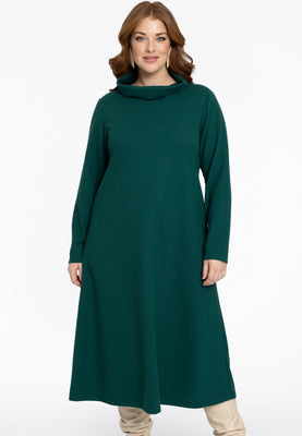 Dress high neck TYRA - dark green - #1