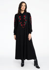 Dress long embroidered DOLCE - black 